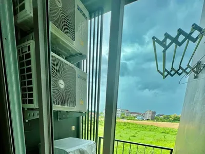 Balcony of a 1-bedroom condo at One Plus Mahidol 6 in Chiang Mai