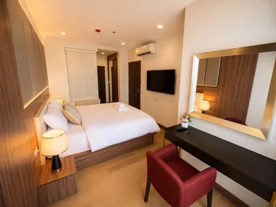 ห้องนอนในคอนโด 1 ห้องนอนที่ The Astra Condo เชียงใหม่