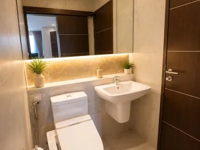 ภายในห้องน้ำในคอนโด 1 ห้องนอนที่ The Astra Condo เชียงใหม่
