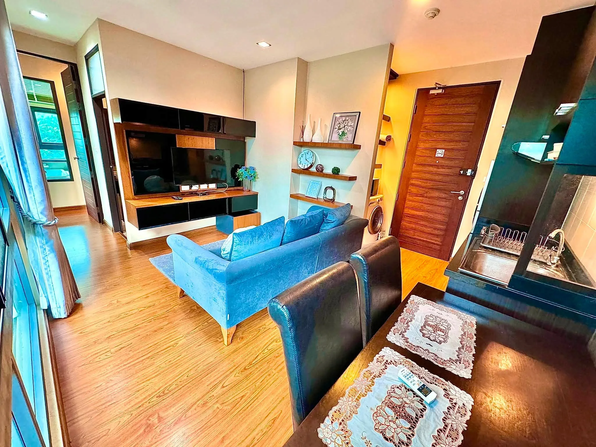 Living room interior of a 2-bedroom condo at Himma Garden Condominium in Chiang Mai
