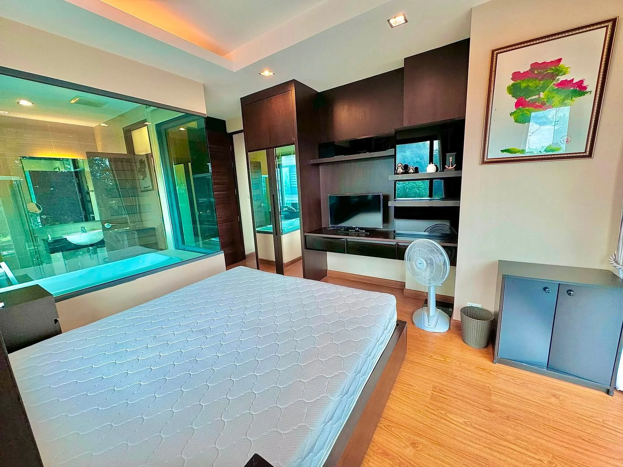 Bedroom in a 2-bedroom condo at Himma Garden Condominium in Chiang Mai