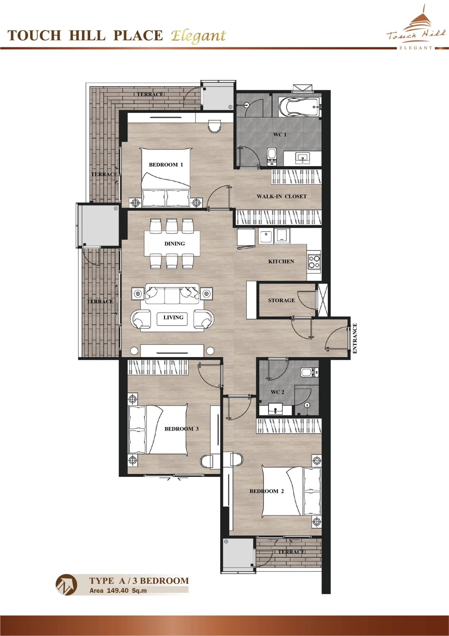 Touch hill Place Elegant · 3 bed City Mountain View